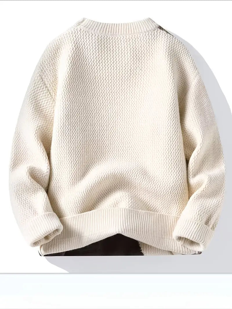 Commisely Color Block Knitted Sweater – Pink & Gray