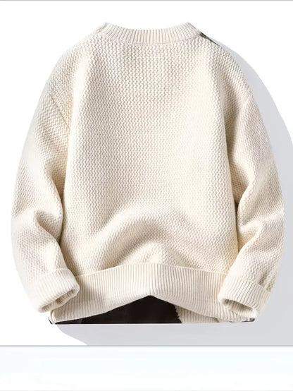 Commisely Color Block Knitted Sweater – Pink & Gray